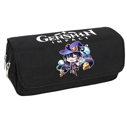 jiminhope Genshin Impact Klee gedruckt Anime Tasche Federmäppchen große Kapazität Federtasche Schreibwaren Stift Tasche für Teenager von jiminhope