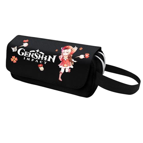 jiminhope Genshin Impact Paimon Kaedehara Kazuha Hutao Zipped Pencil Case Makeup Cosmetic Bag for Girls Boys Students Adults von jiminhope