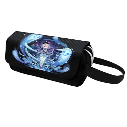 jiminhope Genshin Impact Paimon Kaedehara Kazuha Hutao Zipped Pencil Case Makeup Cosmetic Bag for Girls Boys Students Adults von jiminhope