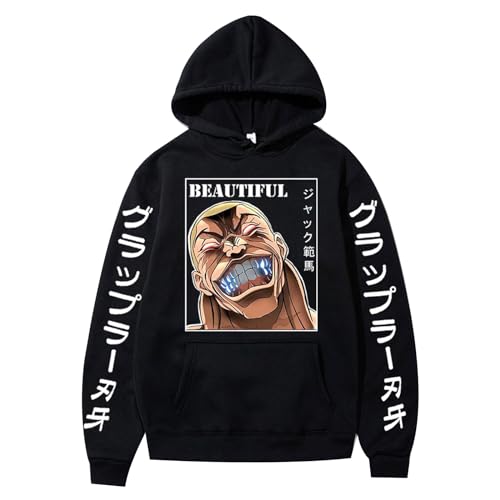 jiminhope Grappler Baki Hoodies Unisex Baki Hanma Son of Orge Pullover Baki Sweatshirts Oliva Biscuit Pullover Anime Yuujirou Hanma Jack Hanma Hoodies Für Männer Frauen von jiminhope