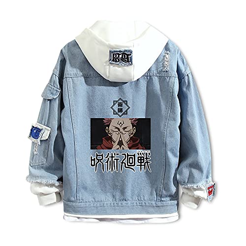 jiminhope Jujutsu Kaisen Hoodie Jacke Itadori Yuji Gojo Satoru Ryomen Sukuna Cosplay Sweatshirts Gefälschte Zweiteilige Nähte Jeansjacke Outwear für Herren Damen jiminhope Jujutsu Kaisen Hoodie Jacke Itadori Yuji Gojo Satoru Ryomen Sukuna Cosplay Sweatshirts Gefälschte Zweiteilige Nähte Jeansjacke Outwear für Herren Damen von jiminhope