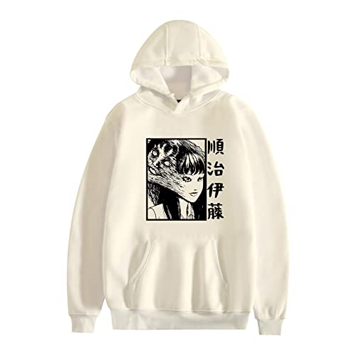 jiminhope Junji Ito Hoodie Unisex Anime Printed Pullover Sweatshirt Langarm Casual Hoodie Anime Charakter Cosplay von jiminhope