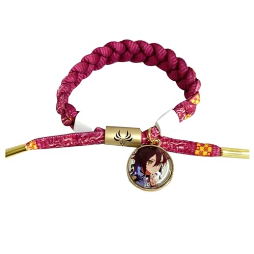 jiminhope Spiel Genshin Impact Braiding Lanyard Bangles For Unisex Zhongli Xiao Keqing Wrist Decoration Colourful Nahida Venti Wanderer Bracelet Adjustable Hand Jewellery von jiminhope