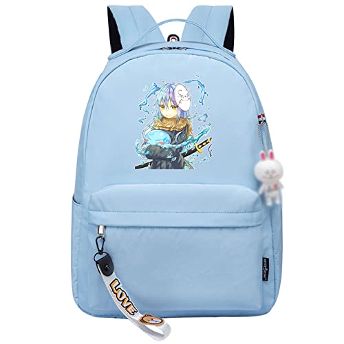 That Time I Got Reincarnated as a Slime Rucksack Anime Rimuru Tempest Print Kleiner Anhänger Reißverschluss Reiserucksack Niedliche Cartoon Student Tasche für Jungen Mädchen von jiminhope