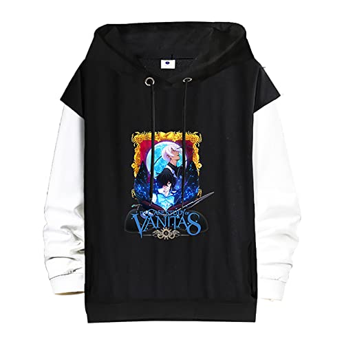 jiminhope The Case Study of Vanitas Kapuzenpullover Herren und Damen Bedrucktes Gefälschtes Zweiteiliges Sweatshirt Anime Vanitas Cosplay Kostüm von jiminhope