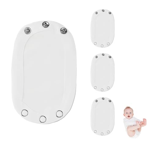 jinduodf 4 Stück Bodyverlängerung Baby Body Verlängerung Druckknopf Baumwolle Baby-Bodysuit-Verlängerung,Längenverstellbar,Universal Strampler Weste 2 Lagen Stoff Wiederverwendbar Kleidung Extende von jinduodf