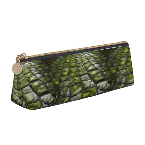 jingong Dreieckige Ledertasche mit geräumigem Innenraum, Reißverschluss für Schreibwerkzeuge, Büro, weiß, Einheitsgröße, Kosmetiktasche von jingong