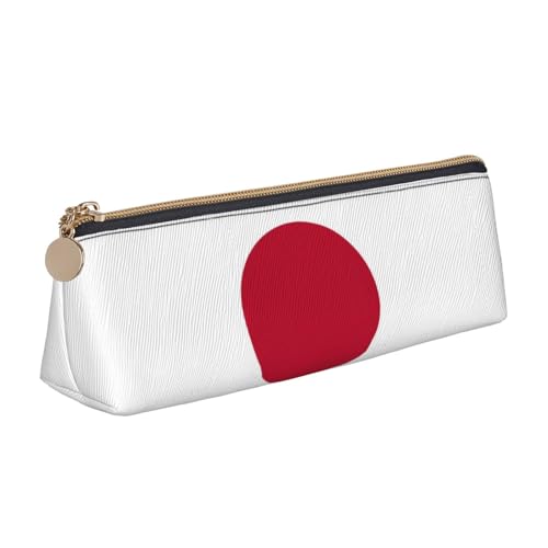 jingong Dreieckige Ledertasche mit japanischer Flagge, geräumiger Innenseite, Reißverschluss für Schreibwerkzeuge, Büro, weiß, Einheitsgröße, Kosmetiktasche jingong Dreieckige Ledertasche mit japanischer Flagge, geräumiger Innenseite, Reißverschluss für Schreibwerkzeuge, Büro, weiß, Einheitsgröße, Kosmetiktasche von jingong