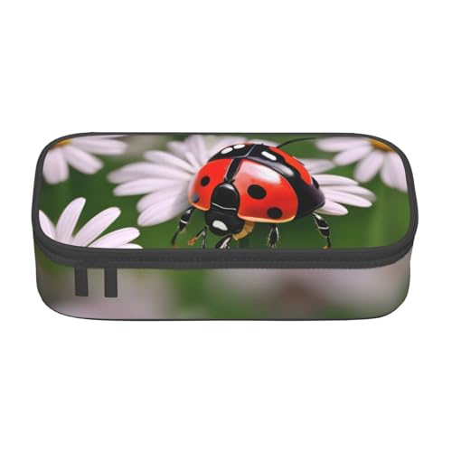 jingong Ladybug Daisy Aufbewahrungstasche mit großem Fassungsvermögen, geeignet für Reisen, Bürobedarf, Make-up und Schreibtisch-Organisation von jingong