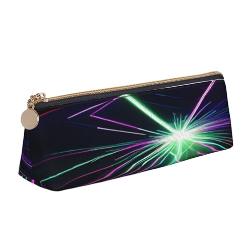 jingong Laser-Lichter-Tasche aus Leder mit geräumigem Innenraum, Reißverschluss für Schreibwerkzeuge, Büro, weiß, Einheitsgröße, Kosmetiktasche von jingong