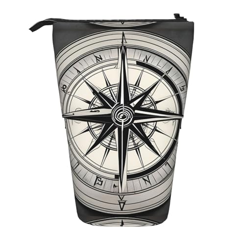 jingong Law of the Compass Navigation 1 Multifunktionales Federmäppchen, Aufbewahrungstasche, Make-up-Tasche, geeignet für Büro und den täglichen Gebrauch, Schwarz , Einheitsgröße, Münztasche von jingong