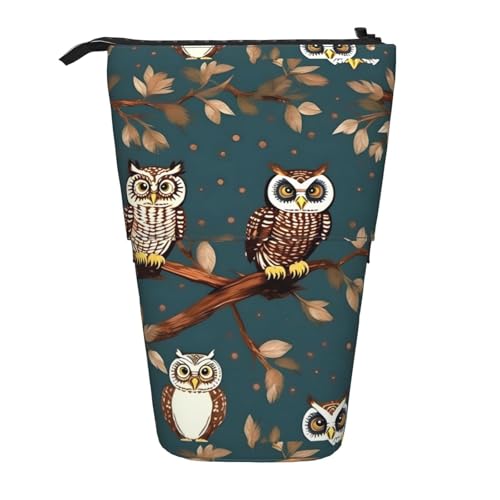 jingong Magic Owels Multifunktionales Federmäppchen, Aufbewahrungstasche, Make-up-Tasche, geeignet für Büro und den täglichen Gebrauch, Schwarz , Einheitsgröße, Münztasche von jingong