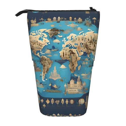 jingong Multifunktionales Federmäppchen, Aufbewahrungstasche, Make-up-Tasche, geeignet für Büro und den täglichen Gebrauch, Schwarz , Einheitsgröße, Münztasche von jingong