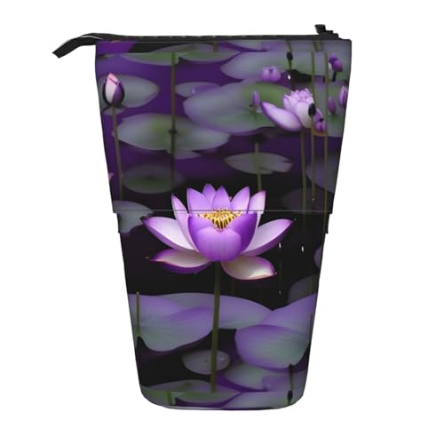 jingong Multifunktionales Federmäppchen, Aufbewahrungstasche, Make-up-Tasche, geeignet für Büro und den täglichen Gebrauch, Violett, Schwarz , Einheitsgröße, Münztasche von jingong