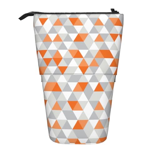 jingong Multifunktionales Federmäppchen mit Dreiecksmuster, Aufbewahrungstasche, Make-up-Tasche, geeignet für Büro und den täglichen Gebrauch, Schwarz , Einheitsgröße, Münztasche von jingong