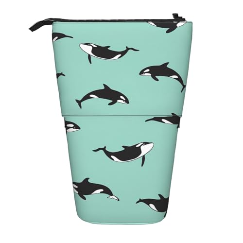 jingong Pacific Ocean Multifunktionales Federmäppchen, Aufbewahrungstasche, Make-up-Tasche, geeignet für Büro und den täglichen Gebrauch, Schwarz , Einheitsgröße, Münztasche von jingong