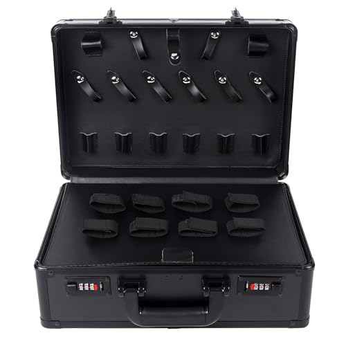 jiongcln Tragetasche Barber Scherentasche Friseursalon Stylist Koffer für Werkzeugaufbewahrung Trimmer Organizer Aufbewahrungsbox für Friseur zubehör Friseurbedarf Schwarz von jiongcln