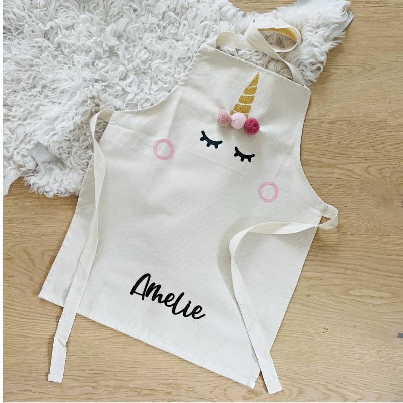 Kinderschürze Einhorn Mit Namen | Personalisierte Kochschürze „Jippie Cookie " Unicorn Backschürze Weihnachten Mädchen Schürze von jippieYAY