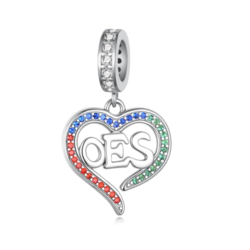 Orden der östlichen Stern-Charms, 925er-Sterlingsilber, OES-Charms für Armbänder, OES-Schmuck, Geschenke für Frauen Orden der östlichen Stern-Charms, 925er-Sterlingsilber, OES-Charms für Armbänder, OES-Schmuck, Geschenke für Frauen von jiulegufa