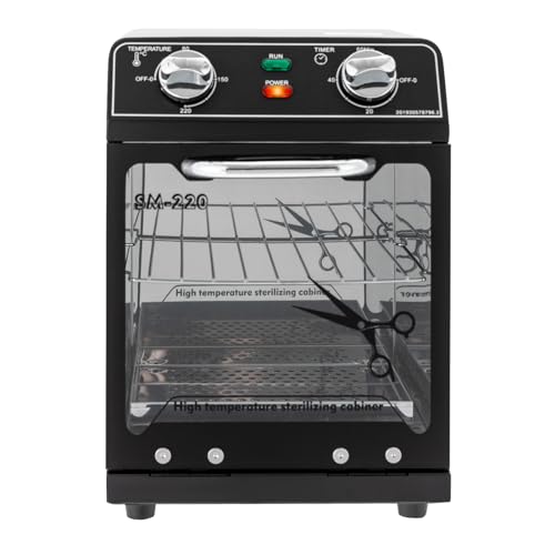 600W Heißluftsterilisator Desinfektion 8L Hochtemperatur Sterilisator für Salon und Zuhause mit Knopf und Drehregler für Beautysalon Zahnarztpraxis Labor Friseursalon von jiumxliu