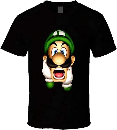 jje Luigi`s Mansion T-Shirt Schwarz Cartoon XL Unisex Kinder Gamer, Adult Herren Kurzarm Ohne Kragen Pull-On Thematisch: Luigi`s Mansion XL jje Luigi`s Mansion T-Shirt Schwarz Cartoon XL Unisex Kinder Gamer, Adult Herren Kurzarm Ohne Kragen Pull-On Thematisch: Luigi`s Mansion XL von jje