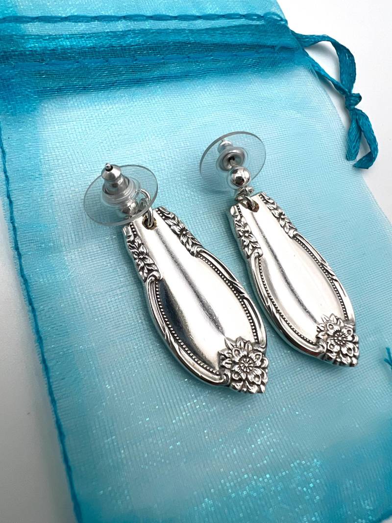 Erinnerung Silber Löffel Post Stil Ohrringe von jjevensen