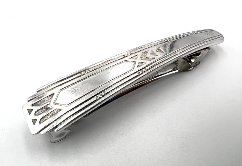 Freundschaft Silber Löffel Haarspange Medaillität 1932 Von Tudor Plate Oneida Community Vintage Redesigned Silberschmuck von jjevensen