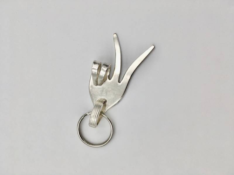 Gabel Peace Zeichen Schlüsselbund von jjevensen