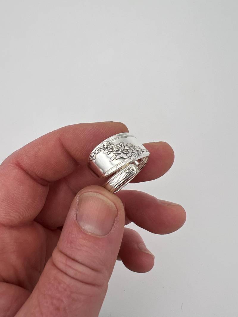 Löffel Ring Queen Bess Vintage Reanspruchten Silber Schmuck von jjevensen