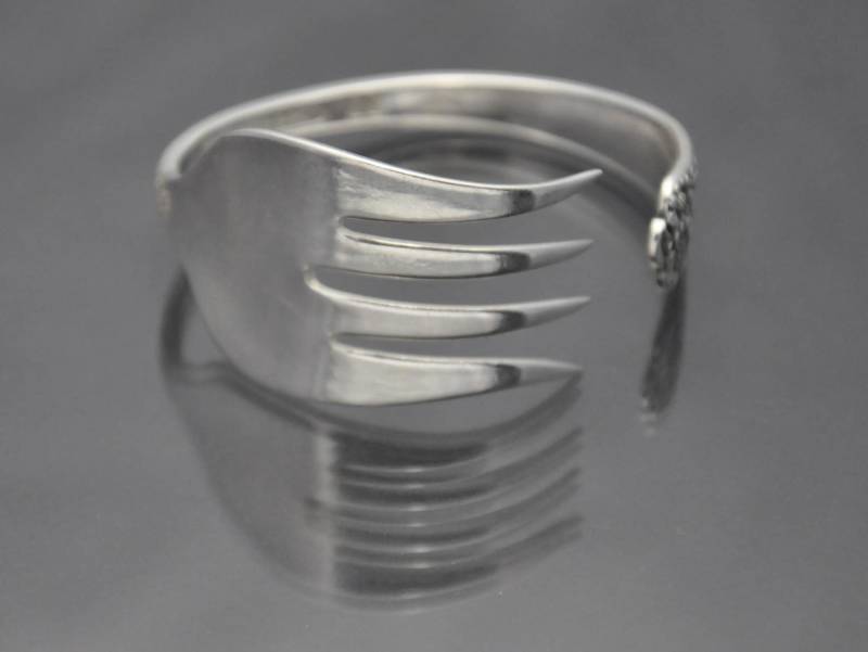 Silber Gabel Manschette Armband Schmuck von jjevensen
