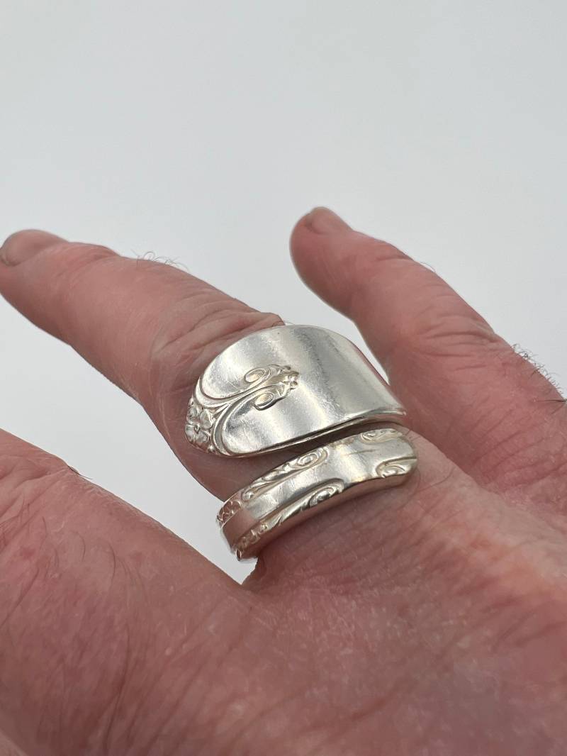 Spiral Löffel Ring Exquisite 1940 Vintage Recycled Besteck Schmuck von jjevensen