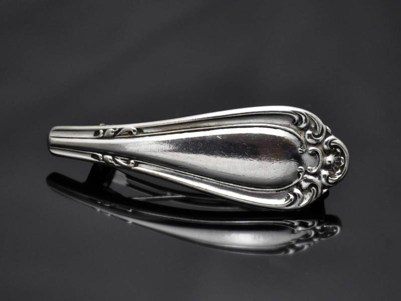 Vintage Haarspange Aus Antiken Silberwaren Wiederverwendet Besteck Schmuck Kunst von jjevensen
