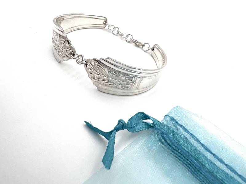 Vintage Recycled Silberbesteck Silber Löffel Armband Muster von jjevensen