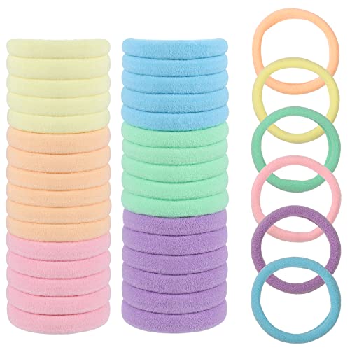 100 Stück Haargummis, elastisch, für Damen, ohne Nähte, mehrfarbig, Haargummis, für Mädchen, Damen, aus Polyester, für Pferdeschwanz, Mädchen, Baby, Kinder, Damen (6 Farben) 100 Stück Haargummis, elastisch, für Damen, ohne Nähte, mehrfarbig, Haargummis, für Mädchen, Damen, aus Polyester, für Pferdeschwanz, Mädchen, Baby, Kinder, Damen (6 Farben) von jjshund