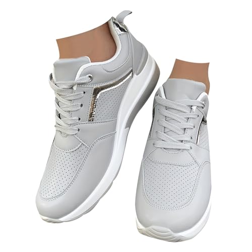 jkhhi Damen Sneaker Low Spitze Wanderhalbschuhe Elegant Spitze Turnschuhe mit Spitze Sommerschuhe Netz Laufschuhe Sportschuhe Platform Mesh Freizeitschuhe Freizeit Fitness rutschfest Halbschuhe von jkhhi