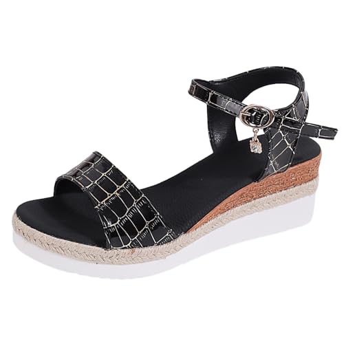 jkhhi Plateau Sandalen Damen Espadrilles mit Keilabsatz Keilsandalen Absatz Espandrillos Sommer Frauen Schuhe Geschlossene Schwarz Khaki 36 EU-43 EU jkhhi Plateau Sandalen Damen Espadrilles mit Keilabsatz Keilsandalen Absatz Espandrillos Sommer Frauen Schuhe Geschlossene Schwarz Khaki 36 EU-43 EU von jkhhi