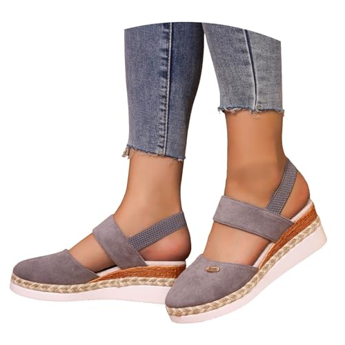 jkhhi Sandalen Damen Breite Füße Weichen Sohlen Sandaletten Bequeme Flache Orthopädische-Sandalen Vorne Geschlossen Sommerschuhe Atmungsaktiv Arch Support Mit Klettverschluss Freizeitsandale jkhhi Sandalen Damen Breite Füße Weichen Sohlen Sandaletten Bequeme Flache Orthopädische-Sandalen Vorne Geschlossen Sommerschuhe Atmungsaktiv Arch Support Mit Klettverschluss Freizeitsandale von jkhhi
