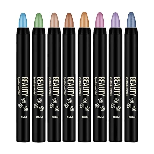 jlceh Creme-Lidschattenstift,Lidschattenstift,8 Stück Lidschatten-Applikatorstift | Langanhaltender, wischfester Lidschattenstift, schimmernder Creme-Lidschattenstift, für die Augen von jlceh