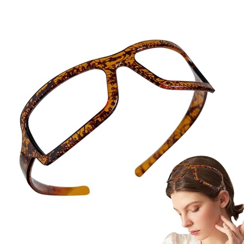 jlceh Lustige Damen-Haarbänder – Brillenrahmen, elastisches Stirnband – Neuheit tragbare Haarschmuck, multifunktionaler Haarreif für Dating-Reisen von jlceh