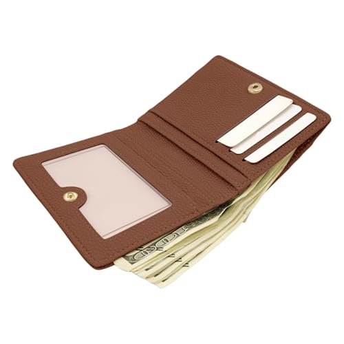 jlceh Minimalistische Geldbörse für Frauen | Handgefertigte einfache PU-Leder-Damengeldbörse | Schlanker minimalistischer Kartenhalter aus PU-Leder, dünne Brieftasche mit Kartenhalter für Mädchen, von jlceh