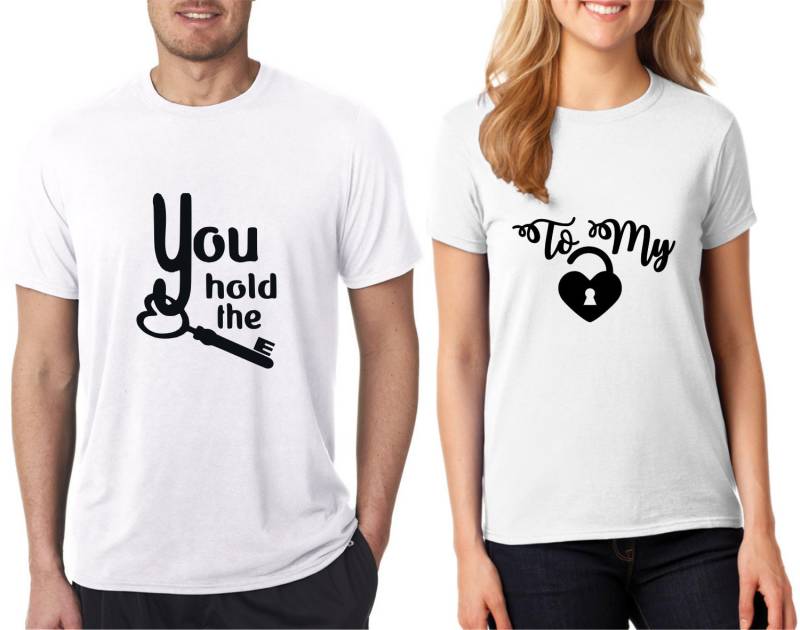 Schlüssel Zu Meinem Herzen Paare Passenden Hemden/Süße Passende Liebe Tshirt Spaß Paar Satz/Seiner Und Ihr Schloss Herzen-Tshirt-Set Schlüssel Zu Meinem Herzen Paare Passenden Hemden/Süße Passende Liebe Tshirt Spaß Paar Satz/Seiner Und Ihr Schloss Herzen-Tshirt-Set von jmemedesigns