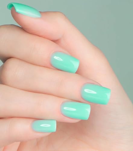 JMEOWIO Nagelfolie Grün Gel Nagelfolien Selbstklebend Nail Sticker Uv Härtend Dekoration Nageldesign Zubehör von jmeowio