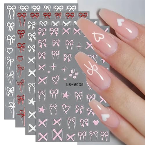 JMEOWIO Nagelsticker Herz Fliege 8 Blatt Nail Art Sticker Selbstklebend Nagelaufkleber Bunt Dekoration Nageldesign Zubehör JMEOWIO Nagelsticker Herz Fliege 8 Blatt Nail Art Sticker Selbstklebend Nagelaufkleber Bunt Dekoration Nageldesign Zubehör von jmeowio
