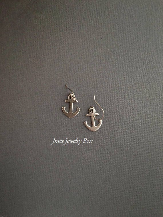 Kleine Silber Anker Ohrringe, Edelstahl Maritime Ohrringe Kleine Silber Anker Ohrringe, Edelstahl Maritime Ohrringe von jmesjewelrybox