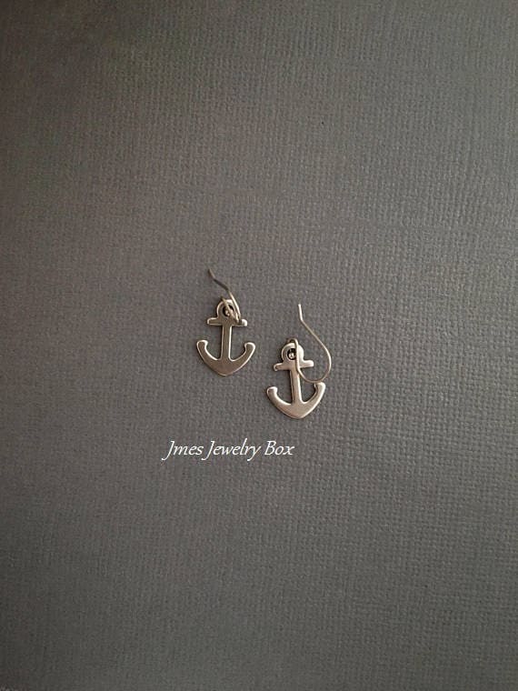 Kleine Silber Anker Ohrringe, Edelstahl Maritime Ohrringe Kleine Silber Anker Ohrringe, Edelstahl Maritime Ohrringe von jmesjewelrybox