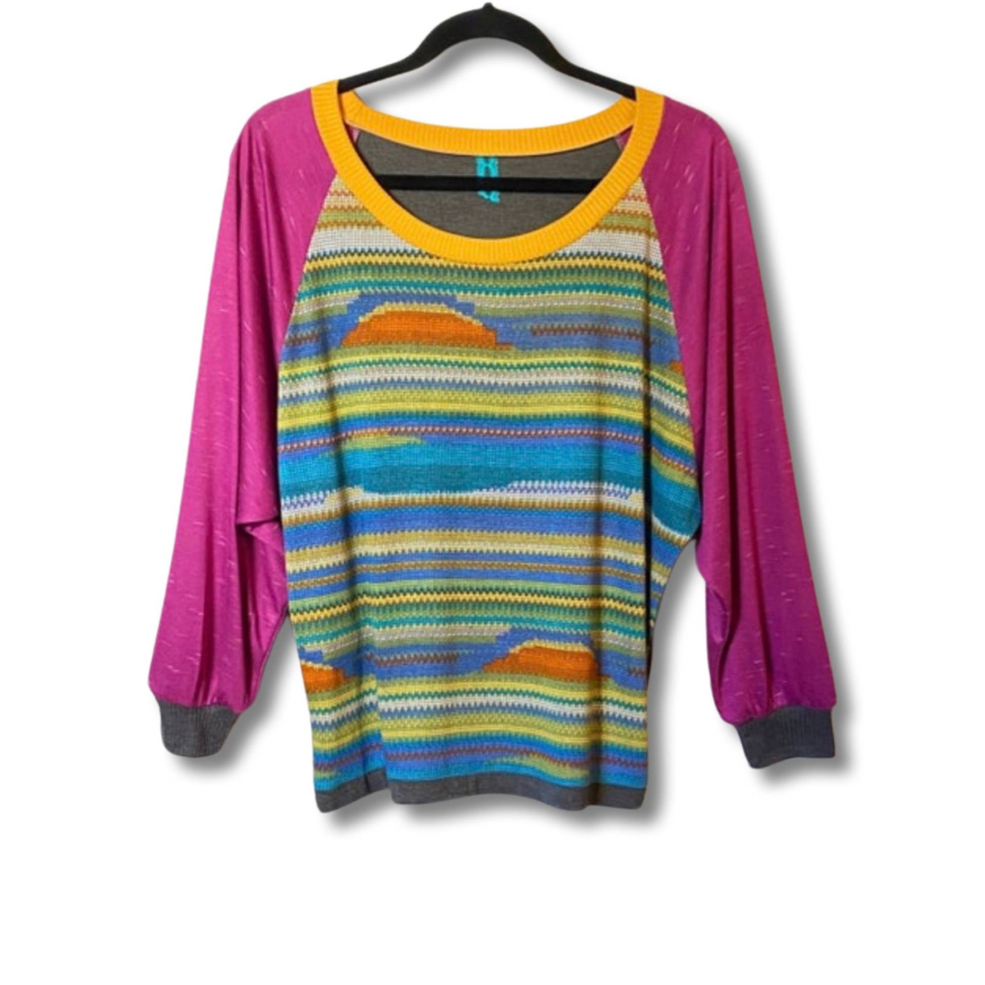 Mix Stitch Kontrast Raglan Sport Tunika von jmorco