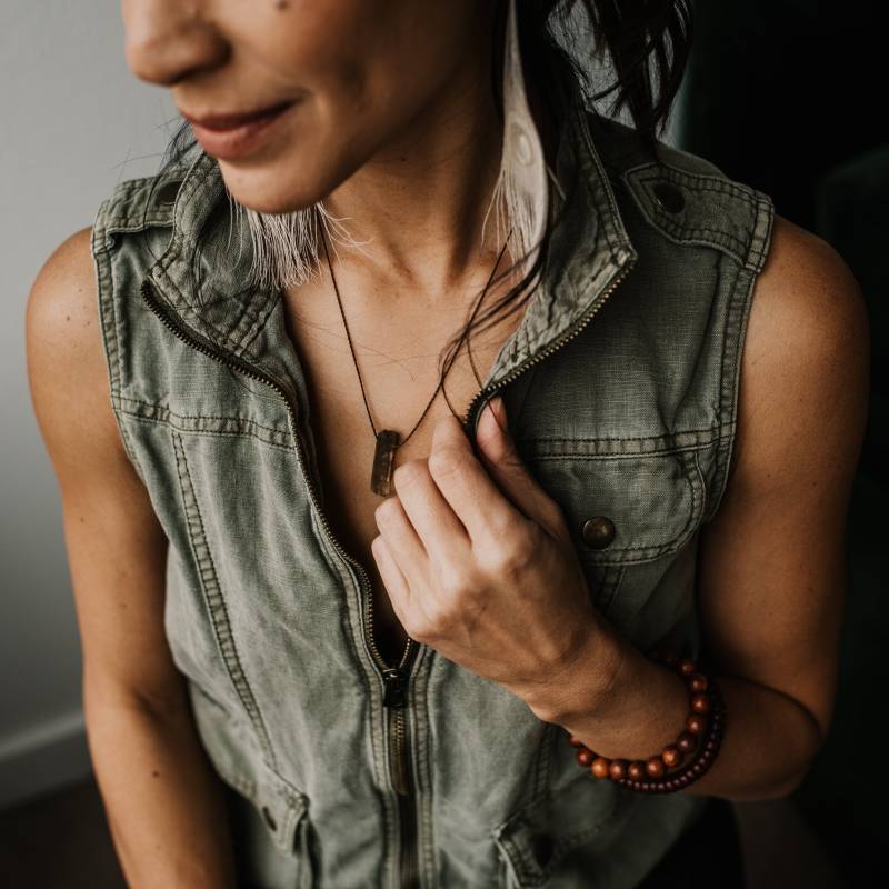 Verstellbare Rauchquarz Halskette | Boho Strand Costa Kollektion Verstellbare Rauchquarz Halskette | Boho Strand Costa Kollektion von jmostudiogoods