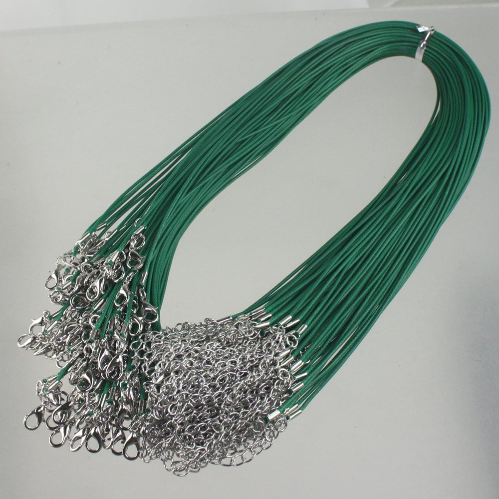 100 Grüne Halskette Kordeln 1, 5 Mm Starke Baumwollkordel, Verstellbar 100 Grüne Halskette Kordeln 1, 5 Mm Starke Baumwollkordel, Verstellbar von joabeads