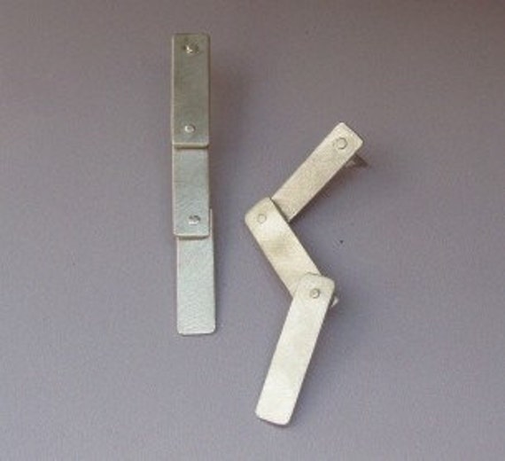 sterling Silber Genietet Ohrringe sterling Silber Genietet Ohrringe von jodyfink