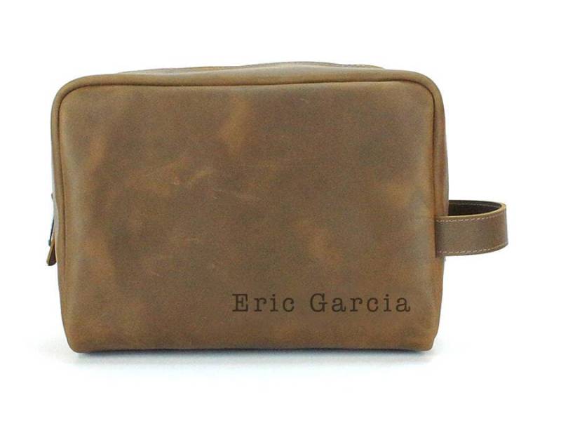 Reisen Sie Dopp Kit - Gravierte Kulturbeutel Geronimo von joevleather